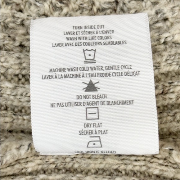 Wind River Chunky Waffle Knit Turtleneck Oatmeal XL - Neutral Cozy Sweater - Picture 7 of 9